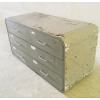 Vintage industriele Franse apothekerskast